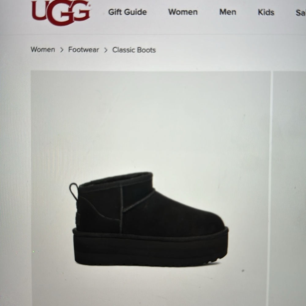 Brand new never worn size 8 women’s classic ultra mini platform black